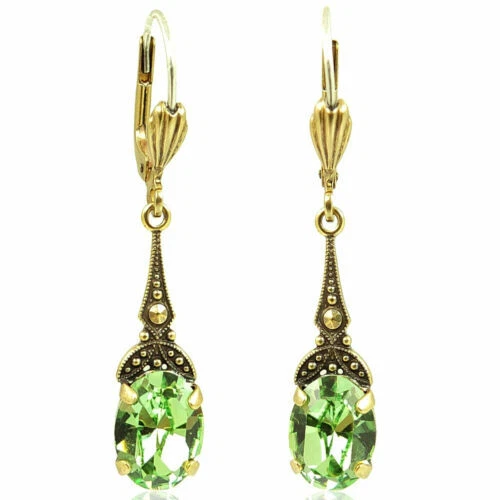 Peridot Mode-Ohrschmuck mit Schnappverschluss