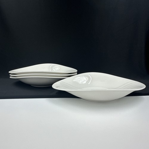 Villeroy & Boch Dune Lines Set Of (4) 10” Oval Coupe Soup Bowls Porcelain •NICE• - Picture 13 of 17
