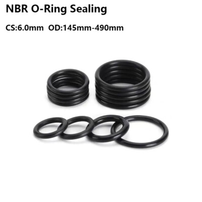 Wire Diameter 6.0mm Oil Resistant NBR Nitrile Butadiene Rubber O-Ring Sealing