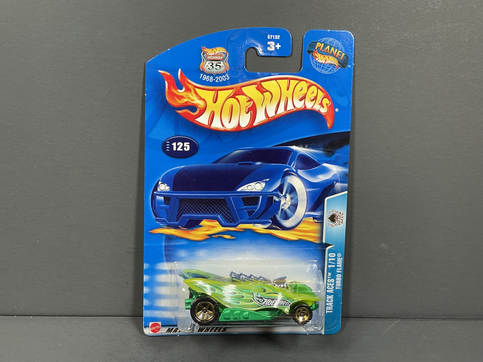2003 HOT WHEELS Turbo Flame  1/10, Green, Series Collectors #125