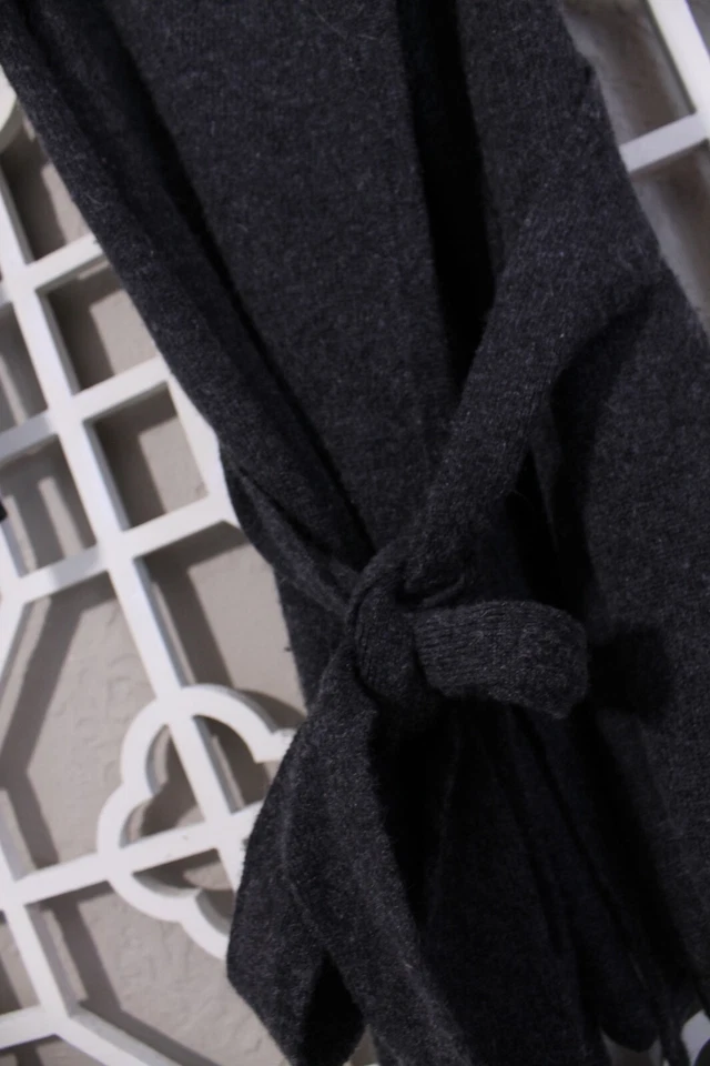 Vestido para mujer Diane Von Furstenberg M carbón revuelto Janeva envolvente lana cachemir Foto 4 de 4