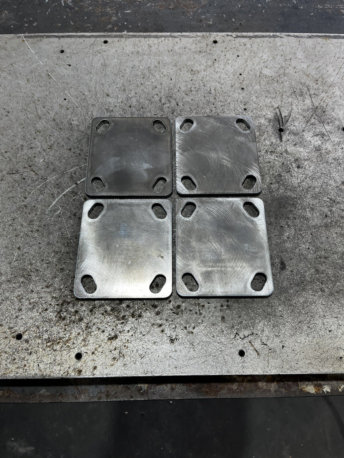 4x caster wheel mounting plates 1/4” steel (Set Of 4 Caster Plates) eBay