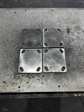 4x caster wheel mounting plates 1/4” steel (Set Of 4 Caster Plates)