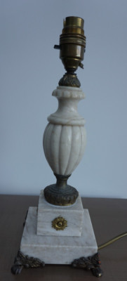 marmor tischlampe vintage echt marmor stein gut funktionierend