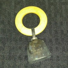 Vintage 3" Sterling Silver Teething Ring VG 4.0 Birth Record