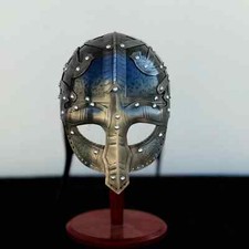 Medieval Knight Black Metal Norse Viking Helmet Larp Cosplay Roleplay Gift