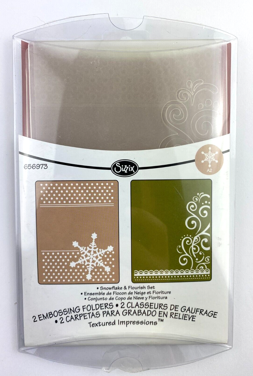 劇レア❗️ドローイング❗️ Sizzix Embossing Folders - SNOWFLAKE & FLOURISH SET - 656973 | eBay