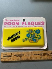 Vintage 1973 Russ Berrie Co. Personalized Plaque Janice  s Room