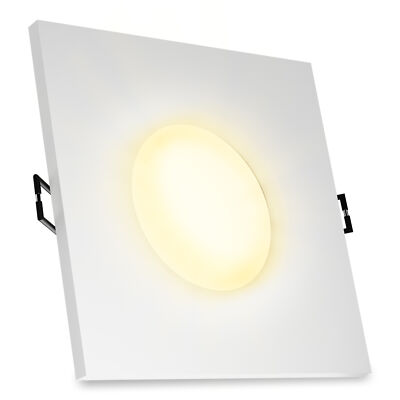Einbaustrahler BEDA weiß matt & quadratisch IP65 inkl. LED Modul 4,5W warmweiß