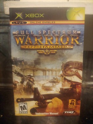 FULL SPECTRUM WARRIOR Ten Hammers XBOX Original THQ Game Instruction Booklet