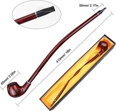 13.2" Long Tobacco Pipe CHURCHWARDEN | Pipes - (33cm) Celtic Cross In - Foto 3
