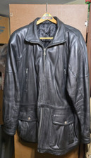 Men's Black Leather Jacket - 100 Thick Genuine Leather with Insulated Lining