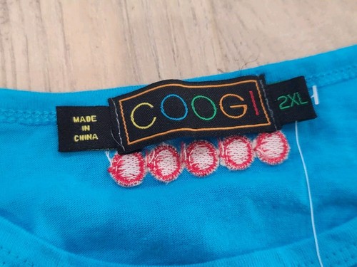 COOGI Youth Long Sleeves T Shirt Blue w/ Embroidery Size 2XL - Picture 3 of 4