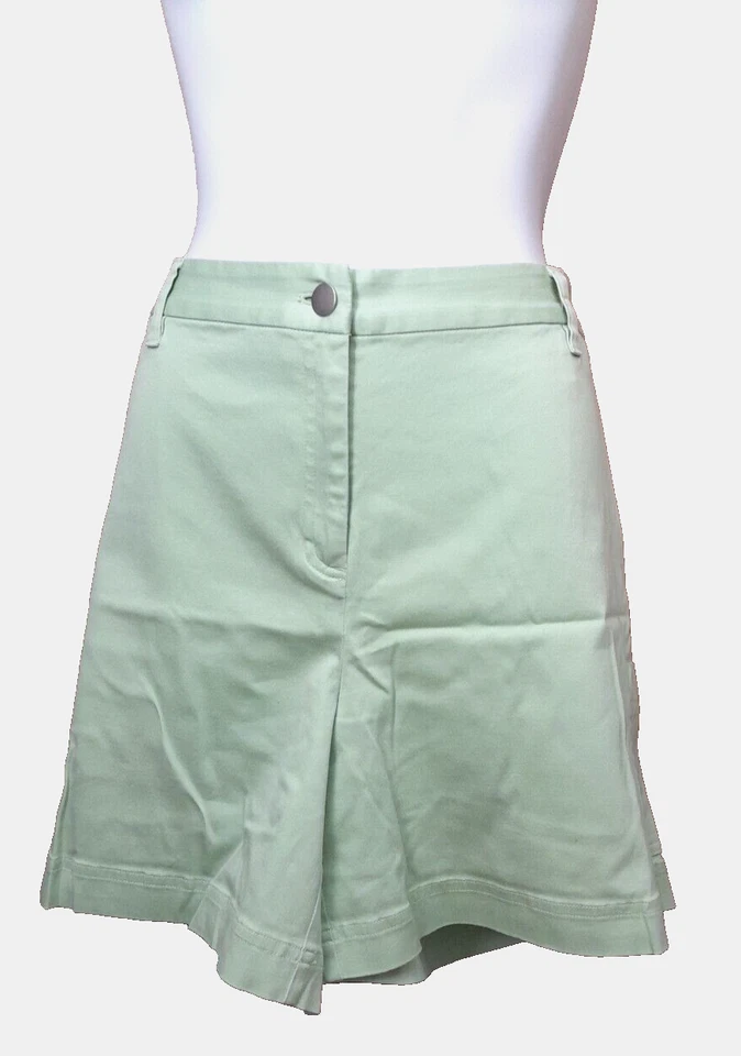 Pantalones cortos chinos informales de esquina para mujer verde claro talla 16 Foto 3 de 4