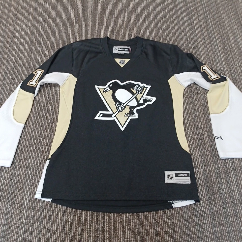 Camiseta deportiva Pittsburgh Penguins NHL Reebok Edge 2.0 para mujer pequeña señora Staal 11 negra Foto 2 de 4