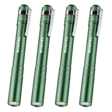 WORKPRO 4PC LED Flashlight Ultra Bright Handheld Aluminum Pen Light Pocket Light