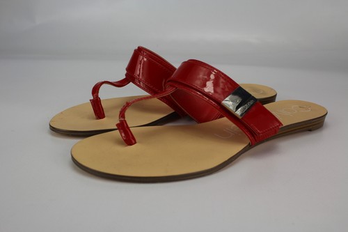 Calvin Klein Gr.38 Damen Sandalen Pantoletten Slipper Sommer Rot TOP 752 D - Imagen 2 de 5