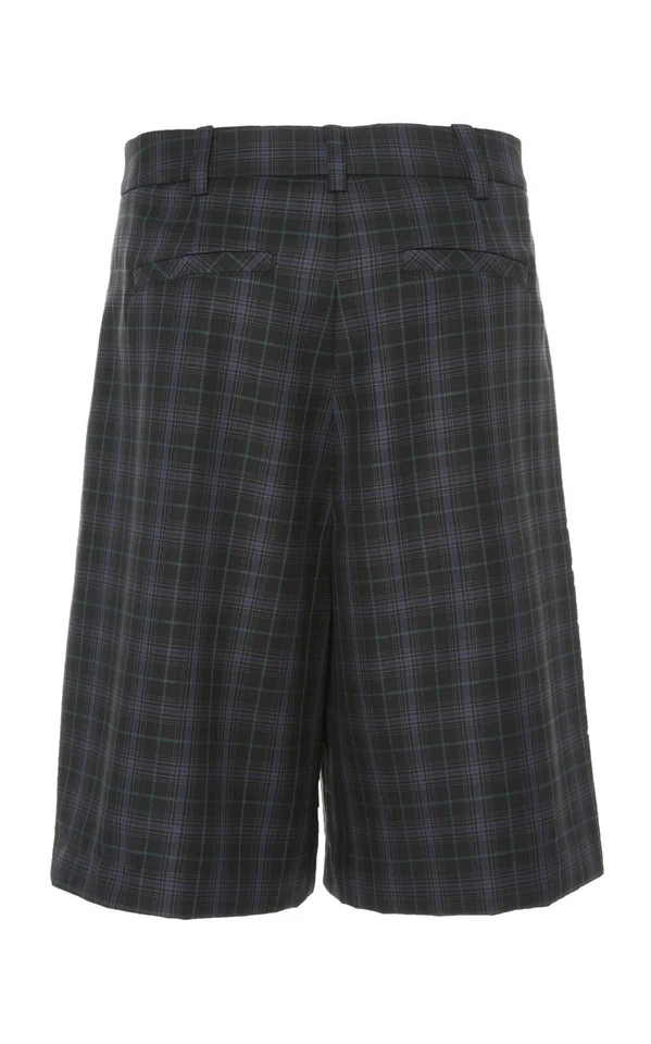 Pantalones cortos plisados TIBI Marvel para mujer negros a cuadros elige la talla 2, 4, 6, 8 $375 Foto 3 de 4