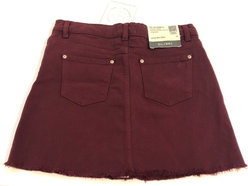 NEW DL1961 Mini Skirt Girls Size 16 Jenny Y2K Denim Raw Hem Boho Festival $48 - Picture 2 of 9