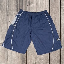 Vintage Y2K Nike Swim Trunk Shorts XL Blue Swoosh Nylon Netted Pockets