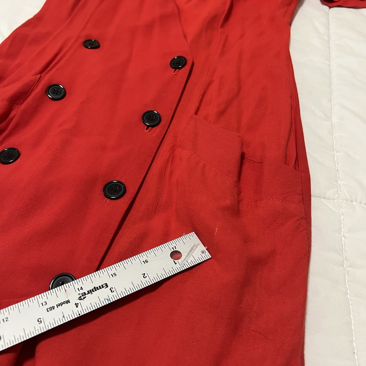 AVON Fashions 90's エイボンファッション Avon Fashions Women's Red Dress Size 3/4 Rayon Vintage