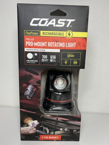 Coast PM650R 700 Lumen Rechargeable Pro-Mount Rotating Light - NEW! SEALED! - Picture 6 of 6