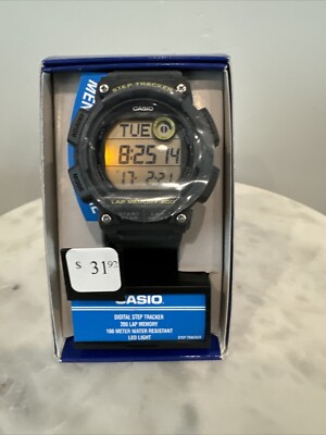 Casio Men's 100M WR Step Tracker Digital Watch - WS2100H-8AKC - BLACK - NEW!