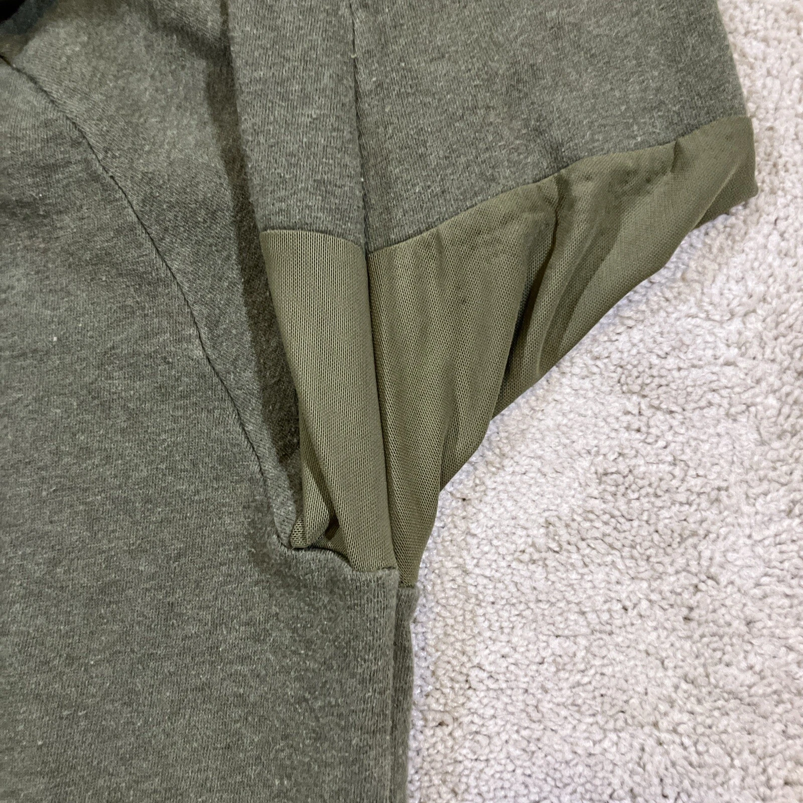 gymshark cowl neck military pullover vented knit sweatshirt