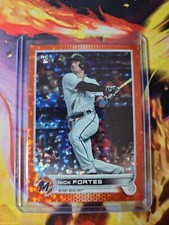 Nick Fortes 2022 Topps Series 2 Base Orange Foil 427 276/299 Florida Marlins