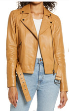 Rachel Parcell Moto Leather Jacket, Sz. M