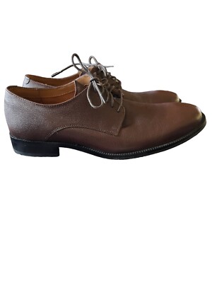 Cole Haan Williams II Pebbled Brown Leather Derby Dress Shoe Size 8 C21250