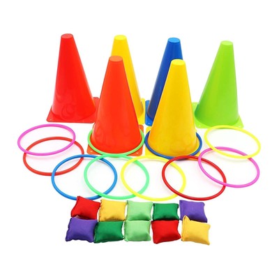 26Pcs Carnival Yard Games Combo Set Ring Toss Outdoor-Spiele