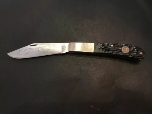 Custom Chuck Garlits Jigged Green Bone Slipjoint Folder Folding Knife 1 of 48