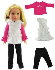 Puffer Vest, Top, Leggings for 14 1/2 inch Doll Clothes Girl