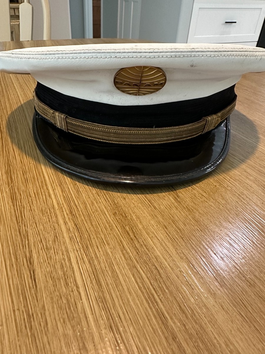 Rare Vintage Pan Am Pan American Airways Visor Hat with Hat