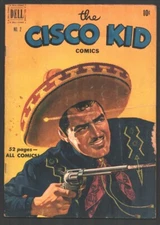 Cisco Kid #2 1950 -Dell-Robert Jenny  art-52 page issue-Small piece missing f...