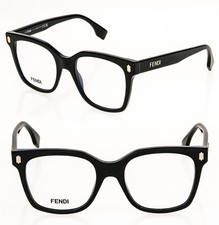 FENDI Authentic ROMA 50054 Black Logo Eyeglasses Optical Frame 52mm FE50054I