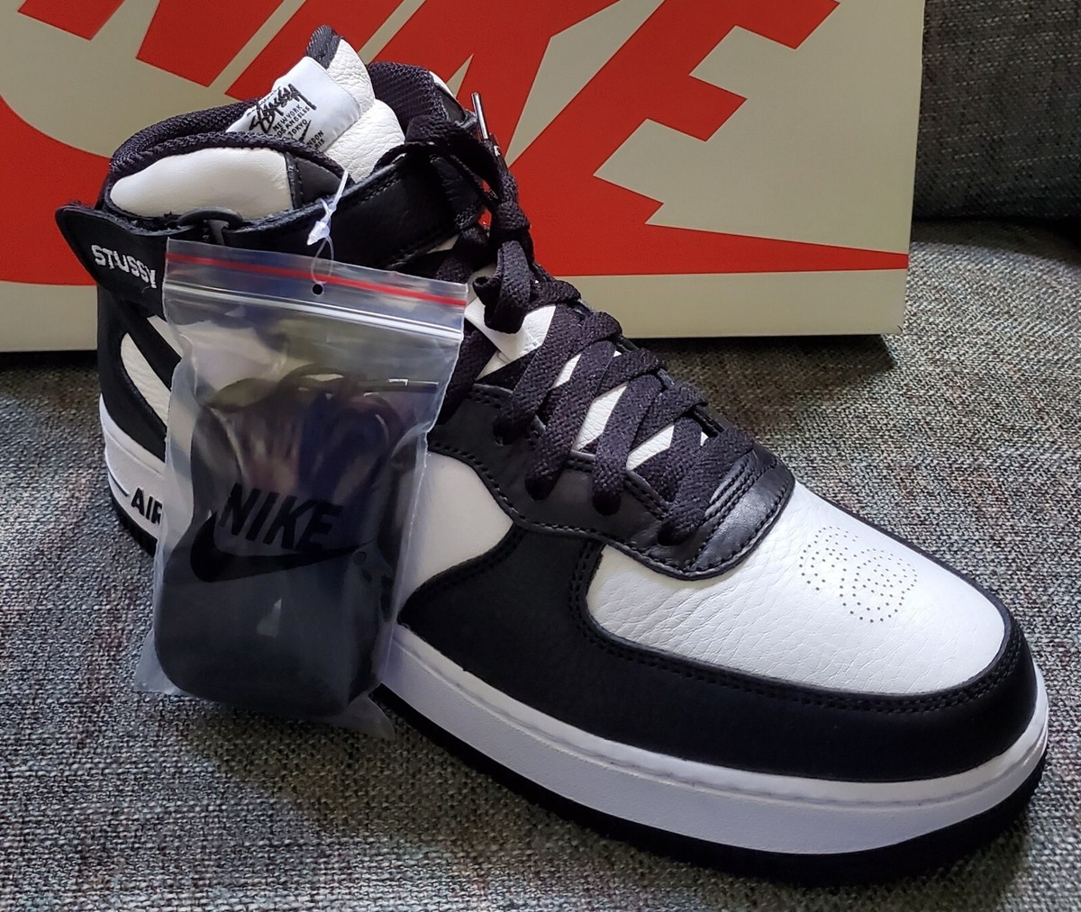 Nike Air Force 1 Mid x Stussy Black White 2022 Size 10 Brand