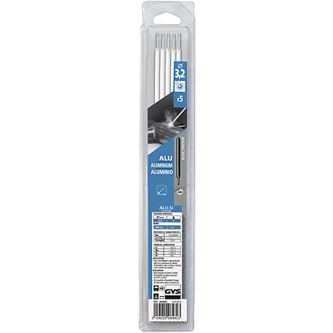 5 ELETTRODI ALLUMINIO Ø3.2 - BLISTER riparazione carrozzeria officina 084803 GYS