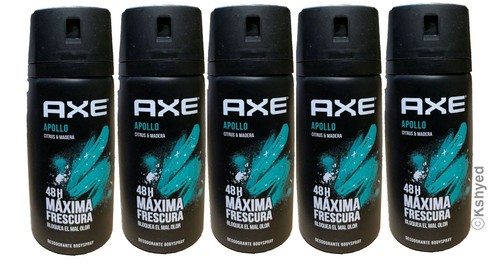 (5 Pack) Axe Apollo Men's Deodorant 48h Protection Body Spray 150 ml / 5.07 Oz - Picture 2 of 10