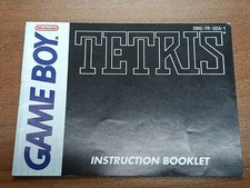 Tetris Nintendo Game Boy Manual Only Instruction Booklet DMG-TR-USA-31 No Game