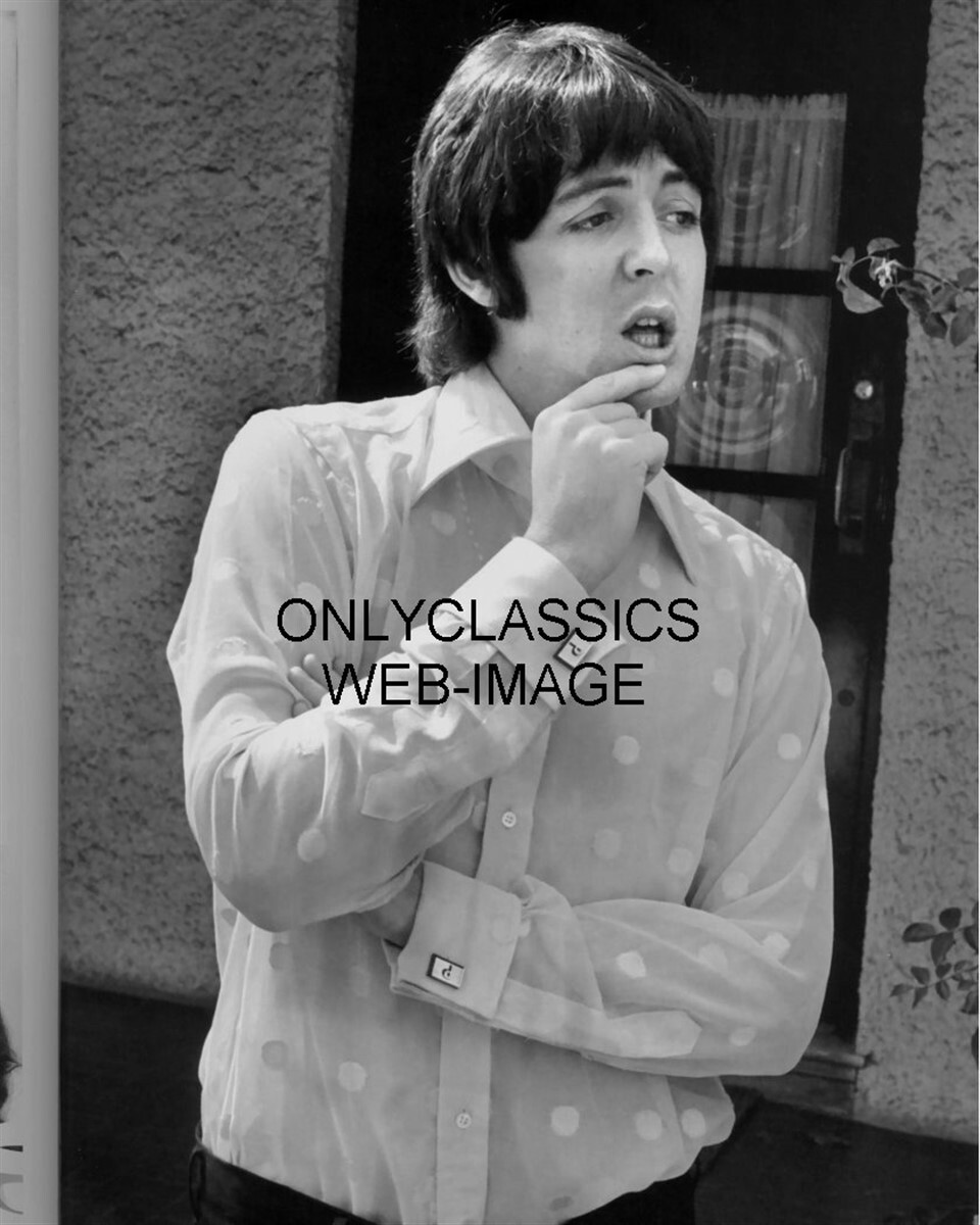 THE BEATLES COOL PAUL McCARTNEY LOOKING GOOD IN SILK POLKA DOT