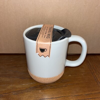 12 oz Travel Mug - Ceramic With Cork Bottom - Lid | eBay