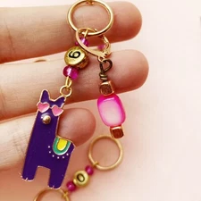 Alpaca chain row counter for knitting, Stitch Markers, Gift For A Knitter,