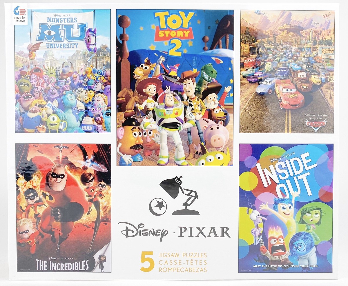 Disney Pixar 5 Jigsaw Puzzle Set Toy Story 2 Cars The Incredibles