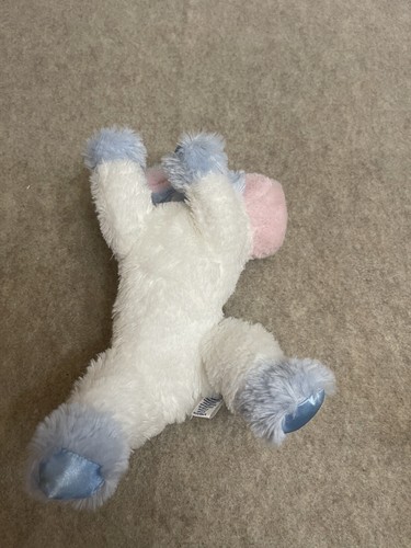 Peluche mucca Garanimals blu bianco raso vitello Lovey morbido giocattolo bambino - Foto 7 di 12