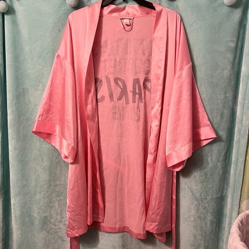 Victoria’s Secret Fashion Show Paris 2016 Satin Pink Robe Kimino Rare OS Bling - Picture 8 of 11