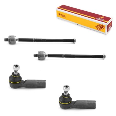 4 PCS Inner and Outer Tie Rod End Kit VW Jetta Tiguan Passat Goft GTI Audi Q3 A3
