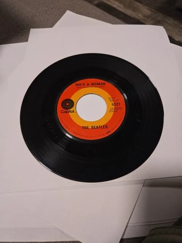 THE BEATLES "I FEEL FINE " / SHE'S A WOMAN 45 RPM #5327 CAPITOL LABEL