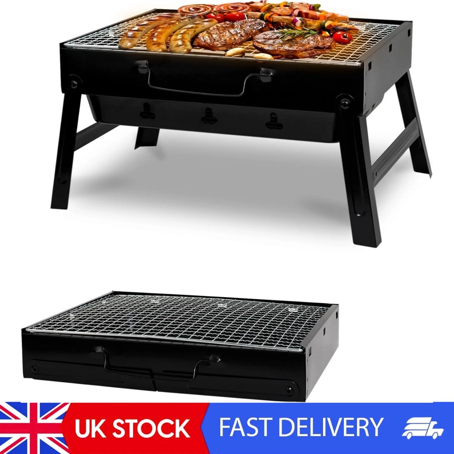 BBQ Barbecue Grill Portable Folding Charcoal For Camping Garden Outdoor Cooking